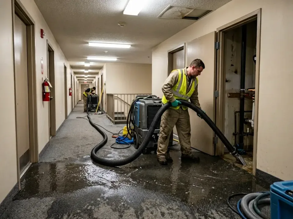multi-unit-apartment-hallway-f-005 — frequently asked questions, Emergency Burst Pipe Water Extraction & Removal in Wedgefie…